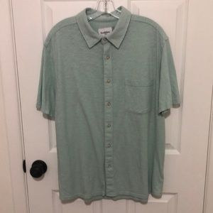 Men's Short Sleeve Button-Down Cotton Shirt Goodfellow & Co - Size Large